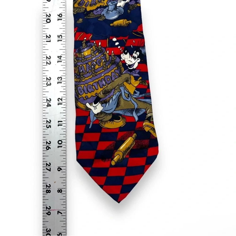 NWT VTG HAPPY BIRTHDAY GOOFY‎ Disney Mickey & Co Atlas Design All Silk Mens Tie